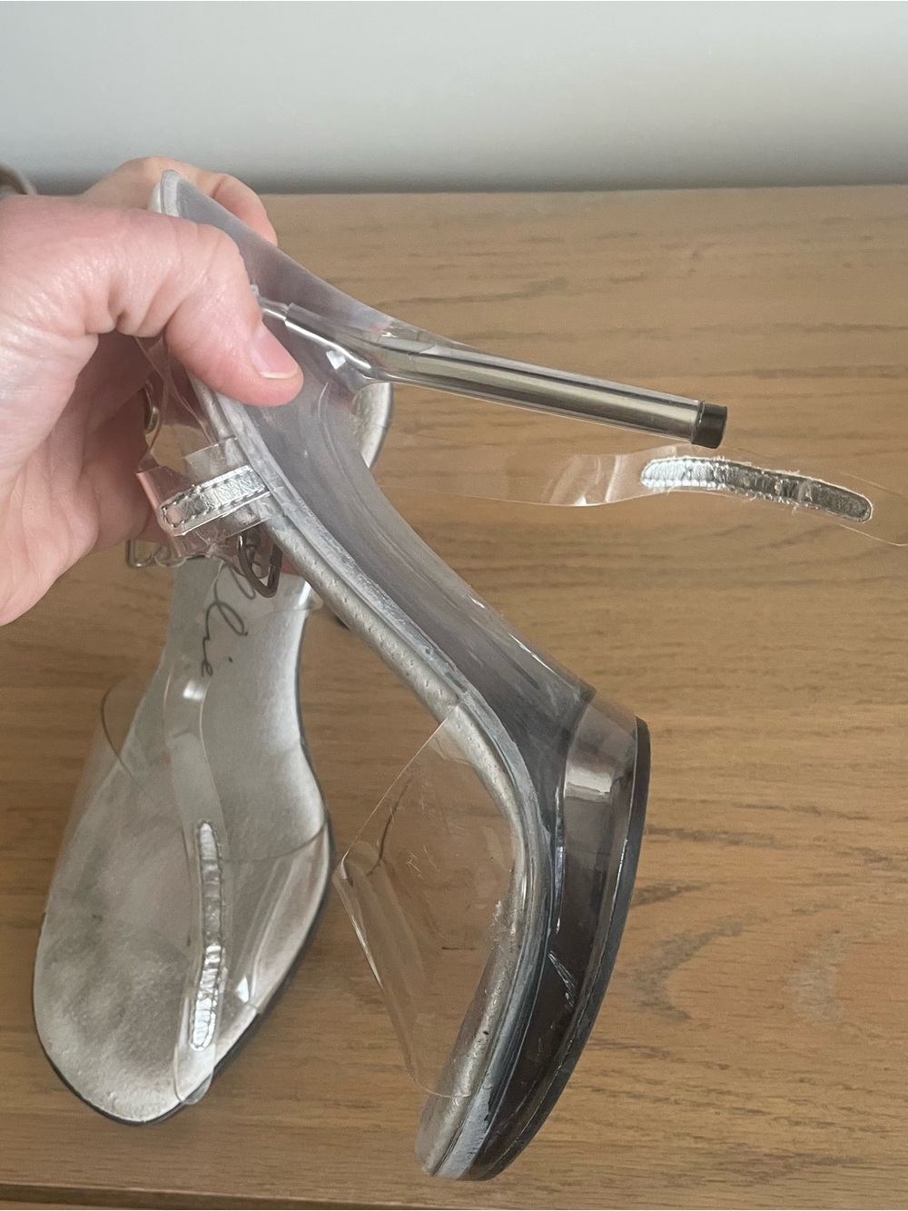 Bikini conp Ellie Clear Jelly Slingback Sandals - clear heels - Picture 2 of 3